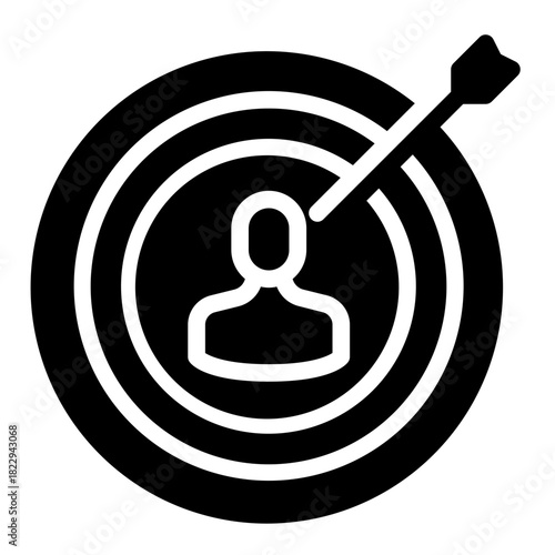 target audience glyph icon