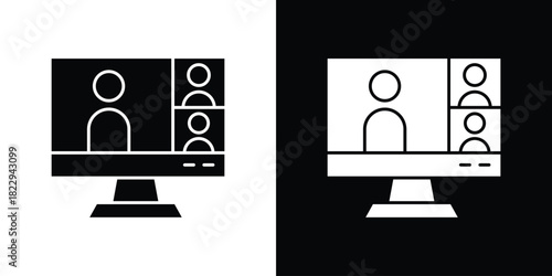 Video chat icon Isolated. icon for logo, graphic design and more.