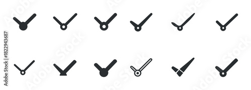 Various check mark icons set in black vector style