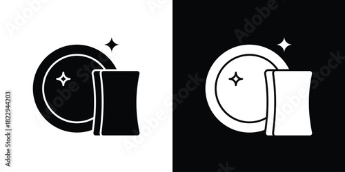 Washing dishes icon Isolated. icon for logo, graphic design and more.