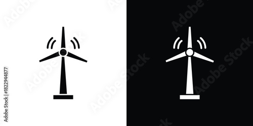 Wind turbine icon Isolated. icon for logo, graphic design and more.