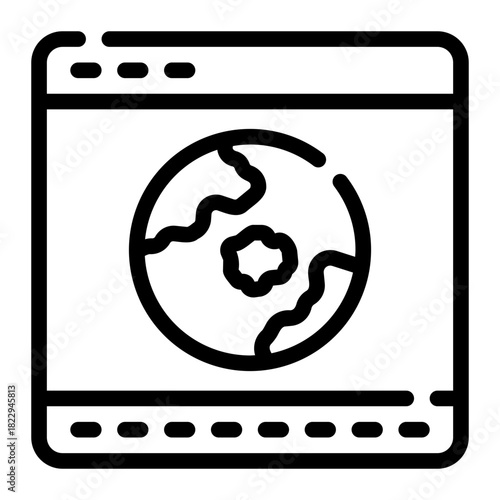 browser line icon