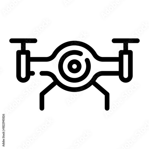 camera drone line icon