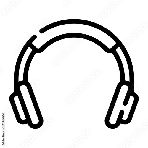 headphones line icon