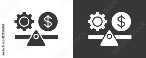 Break Even Point Icon Set Vector Collection Isolated In Black And White