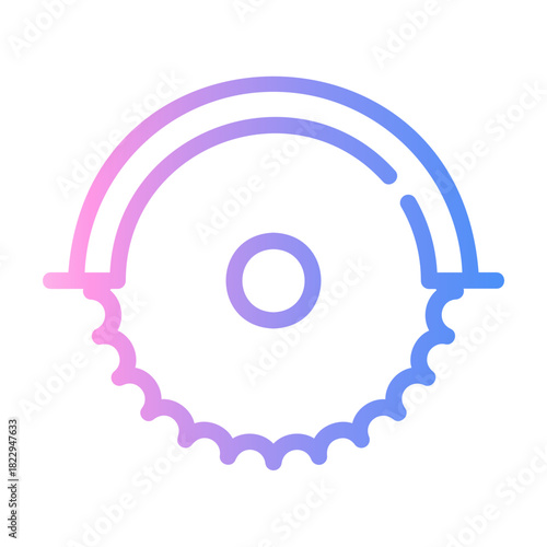 miter saw Line Gradient Icon