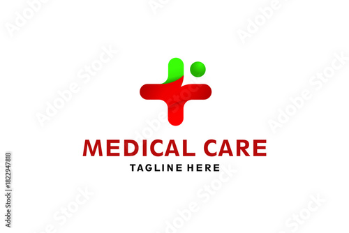 Letter T logo for medical pharmacy. Logo design template. Medical health. Community logo design.