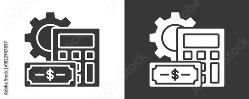 Cost Management Icon Set Vector Collection Isolated In Black And White