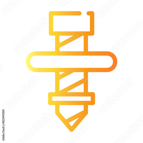 screw Line Gradient Icon