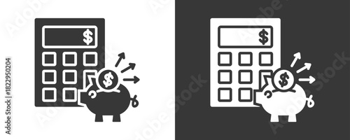 Expense Icon Set Vector Collection Isolated In Black And White