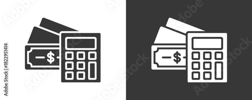 Budget Icon Set Vector Collection Isolated In Black And White