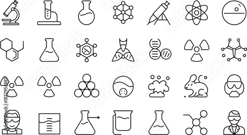 Science and Research Icon Set Collection