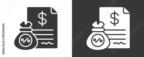 Loan Icon Set Vector Collection Isolated In Black And White