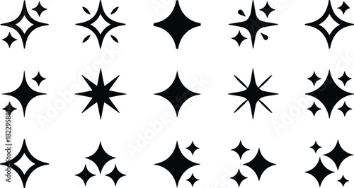Variety of Sparkle and Shine Icons