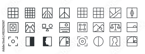 Minimalistic iconset: design principles and geometric symbols