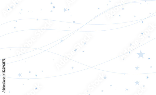 淡い水色の星が舞う背景イラスト　Web　Adobe Illustrator Artwork