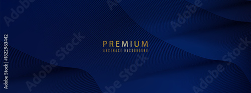 Premium background design with diagonal dark blue line pattern. Vector template for digital luxury banner, invitation, voucher, certificate. modern trendy design