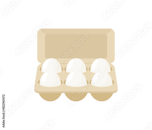 卵パック,フラットイラスト