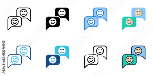Feedback icon set multiple style collection vector illustration 
