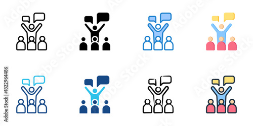 Persuasion icon set multiple style collection vector illustration 
