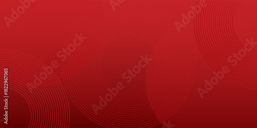 White abstract circle geometric red abstract simple art
