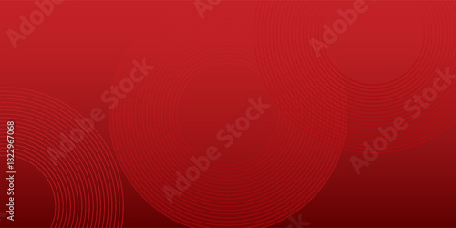 White abstract circle geometric red abstract simple