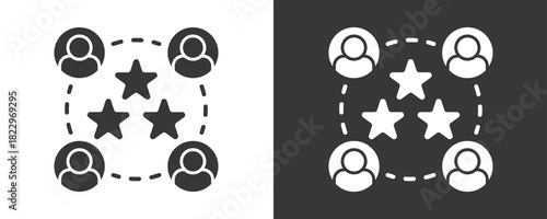 Customer Loyalty Icon Set Vector Collection Isolated In Black And White