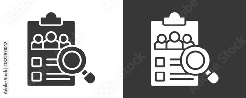 Survey Icon Set Vector Collection Isolated In Black And White