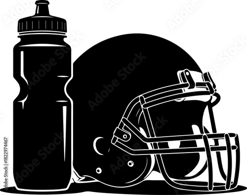 American Football, Football Player, Football Silhouette, Sports Clipart, NFL Inspired, Game Day, Helmet Clipart, Quarterback, Running Back, Lineman, Football Ball, Goalpost, Football Action, Team Spor