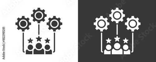 Framework Icon Set Vector Collection Isolated In Black And White