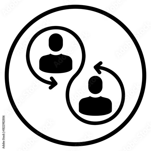 collaboration glyph icon