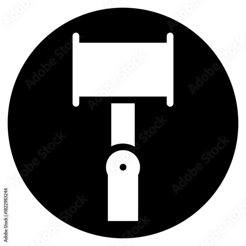 selfie stick glyph icon