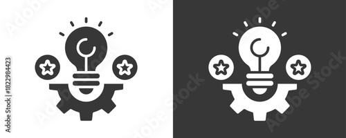 Innovation Icon Set Vector Collection Isolated In Black And White