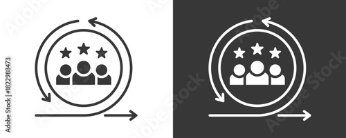 Iteration Icon Set Vector Collection Isolated In Black And White
