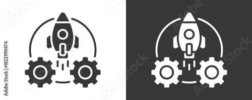 Lean Icon Set Vector Collection Isolated In Black And White
