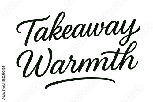 Takeaway Warmth Script. Takeaway Warmth ? Script Hand-Lettering; fluid brush script with soft rhythm, long