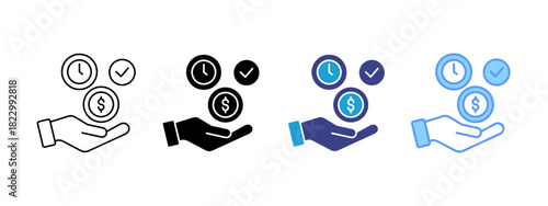 Gig Economy icon set multiple style collection