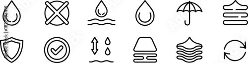 Set of various line icons vector