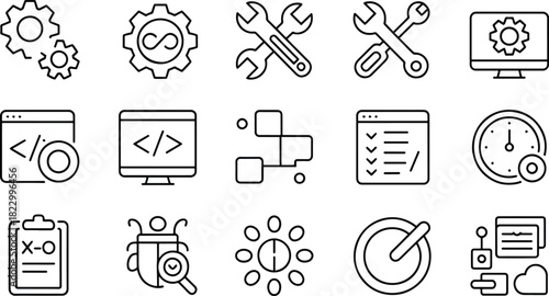 Software Development and Engineering Vector Icons