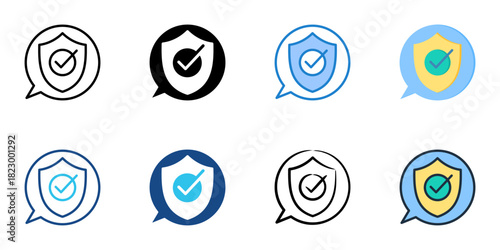 Trust icon set multiple style collection vector illustration 
