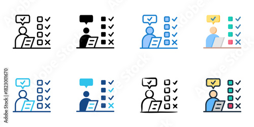 Accountability icon set multiple style collection vector illustration 
