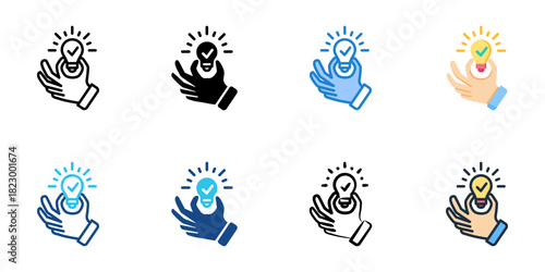Initiative icon set multiple style collection vector illustration 

