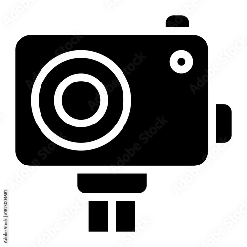 action camera glyph icon