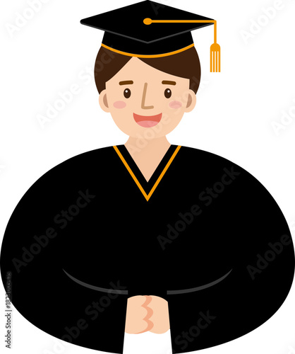 졸업하는 남학생