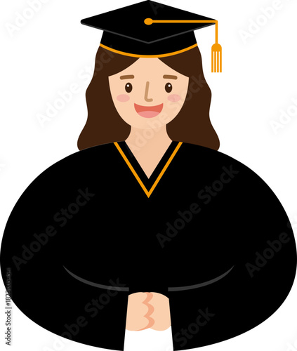 졸업하는 여학생