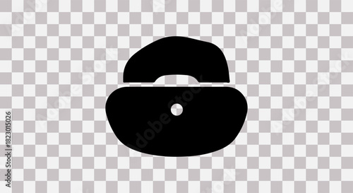 Simple black padlock icon on transparent background