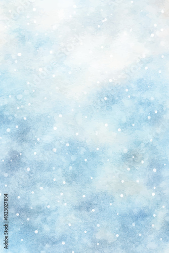watercolor blue snowy blizzard background