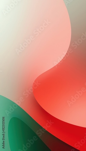 cool christmas wallpapers Modern abstract glowing red green gradients Christmas tree silhouette