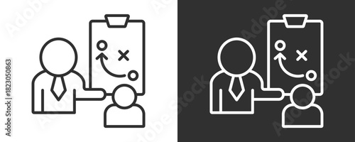 Strategy Icon Set Vector Collection Isolated In Black And White