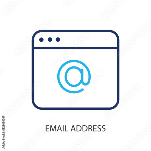 Free Download Email address thin line icons. Original vector illustration. - GFXLoad